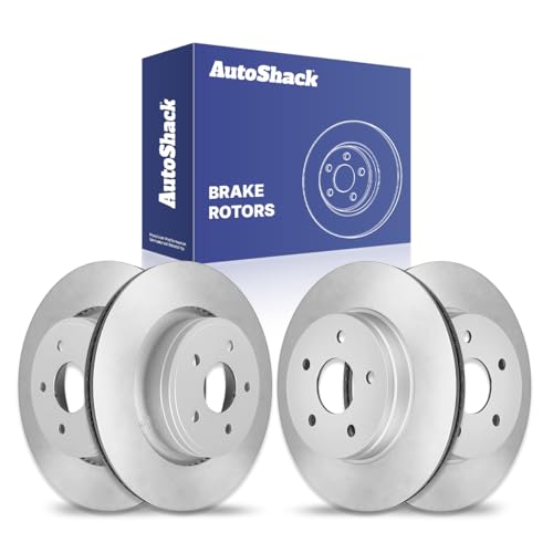 AutoShack Front Vented & Rear Vented Brake Rotors, 4pcs - style: BRAKE ROTORS