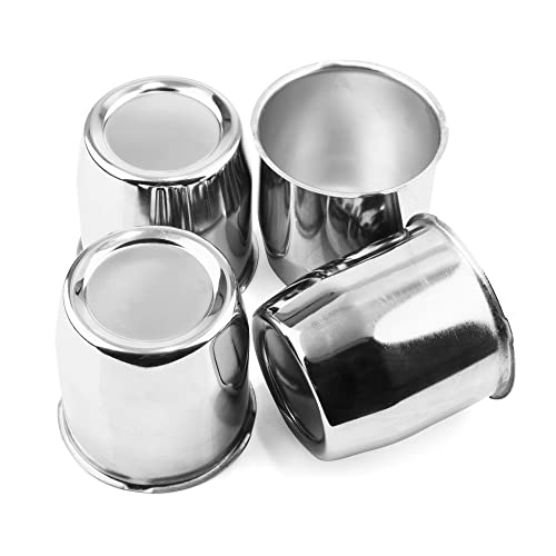 4Pcs 3.13" OD 3.31" H Push Through Trailer Wheel Center Cap for Rim - color: Chrome, size: 3.13" Hub 3.31" H