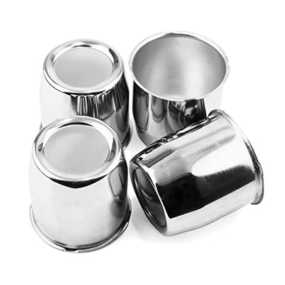 4Pcs 3.13" OD 3.31" H Push Through Trailer Wheel Center Cap for Rim - color: Chrome, size: 3.13" Hub 3.31" H