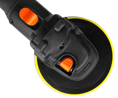 WEN 20V Max Cordless 7-Inch Variable Speed Rotary Polisher and Waxer Kit with 4Ah Battery, Charger, and Polishing Pads (20877) - size: Cordless