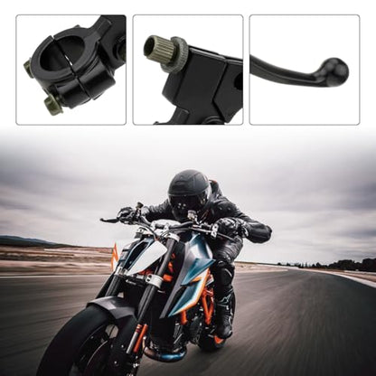 KVAEY Motorcycle Clutch Lever, 7/8" 22mm Left Handlebar Folding Brake Lever Perch, Clutch Handle Lever Replacement (Black+Wrench) - color: Black+Wrench