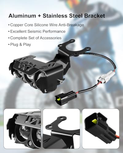 Three Bulbs Headlight Kit Fits for Talaria Sting R MX4 Sur-Ron Segway X260 - style: Three Bulbs and Protective Covers