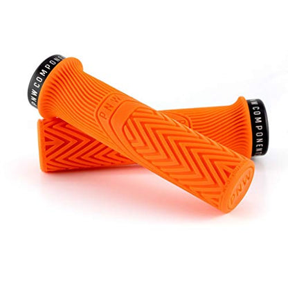 PNW Components Loam MTB Bike Grips – Mountain Bike Handlebar Grips - color: Safety Orange, size: Standard