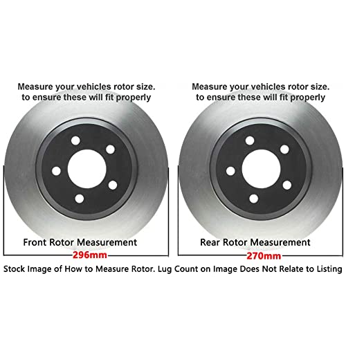 Detroit Axle - 5 Lugs Brake Kit for Chevrolet Malibu Cobalt HHR Pontiac G5 - size: 10PR1200662-DA/kit
