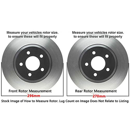 Detroit Axle - 5 Lugs Brake Kit for Chevrolet Malibu Cobalt HHR Pontiac G5 - size: 10PR1200662-DA/kit