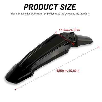 XINGWU Front Fender for Surron Light Bee X/S Segway X160/X260 Dirt Bike Motorcycle Front Fender Modified Mudguard Protector for Ebikes Black - size: Front Fender, style: Black