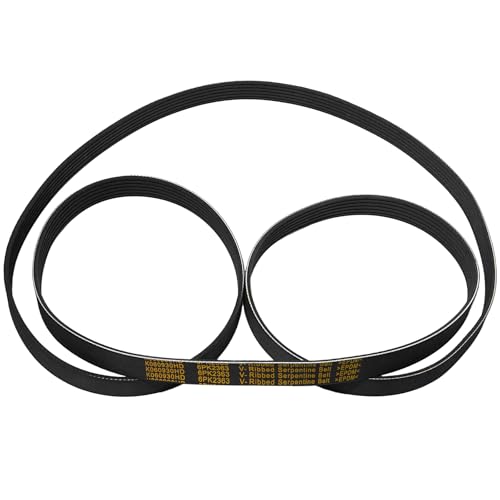 K060930 Serpentine Drive Belt 6-Rib for Cadillac Escalade Chevy Silverado Express Savana Sierra 1500 2500 3500,Avalanche 1500,GMC Yukon XL 4.8L 5.3L 6.0L V8 EPDM Belt Replace 6PK2363 12637204 - size: 6PK2363-2363mm belt