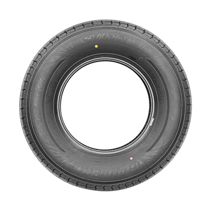 SunF HaulPro Set of 2 Radial Trailer Tires ST185/80R13, Load Range D w/Scuff Guard, 8 Ply - size: 185/80R13