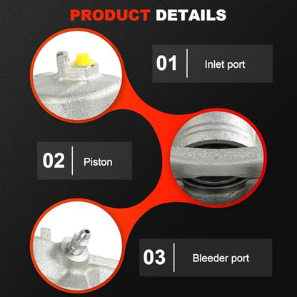 cciyu Front Left & Right Disc Brake Calipers w/Bracket 19B1380 19B1379 - size: Front[19B1380+19B1379]