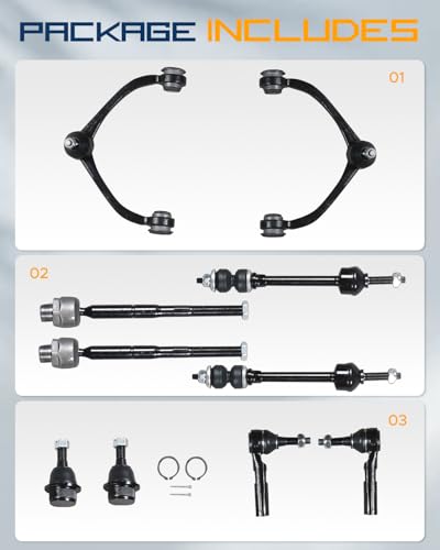 10Pc Control Arms with Ball Joints Fit for Dodge Dakota 2005-2010 - size: Fit for Dakota 05-10 10x Control Arm Kit (300)