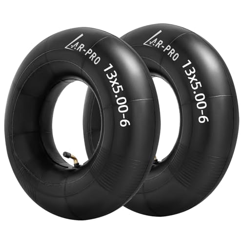 AR-PRO (2-Pack) 13x5.00-6 Heavy-Duty Inner Tubes Replacement for Razor Dirt Quad Versions, TR87 Bent Valve Stem, Fits Lawn Mowers, Go-Karts, ATVs, Snow Blowers, Garden Tractors, and More - size: 13x5.00-6,TR-87