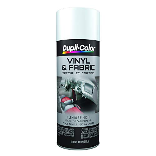 Dupli-Color (EHVP10500-6 PK Gloss White Vinyl and Fabric Coating - 11 oz. Aerosol, (Case of 6) - color: White, size: 11 Ounce (Pack of 6)