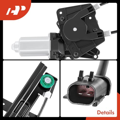A-Premium Front Driver Side Power Window Regulator with Motor (2-Pin) - size: Front Driver Side