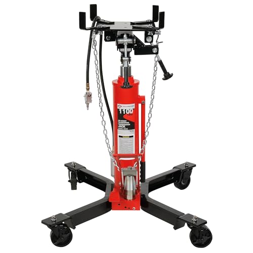 AFF Telescoping Transmission Jack - Truck Transmission Floor Jack with Universal Head and Wide Base (Multiple Weight Capacities) - size: 1,100 lbs Capacity, style: Air Assist