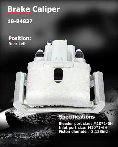 cciyu Rear Left Disc Brake Caliper Assembly w/Bracket 18-B4837 For Dodge - size: Rear Left[18-B4837]