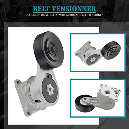 IRONTEK 166200W026 Belt Tensioner Assembly Compatible for Lexus 1994-2005 GS300/ 2001-2005 IS300/ 1994-2000 SC300 1993-1998 Toyota Supra #166200W020 - size: 166200W026