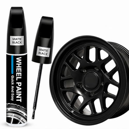 Matte Black Rim Touch Up Paint - Wheel Scratch Repair Kit for Curb Rash & Scratches, Quick and Easy Rim Paint for Wheel Repair, Universal Matte Black - color: Matte Black