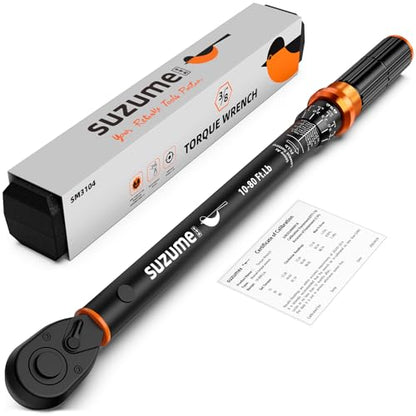SUZUME Torque Wrench 3/8 Inch Drive Click (10-80 Ft. Lb/ 13.6-108.4 N.m) - size: 3/8-Inch, style: 10-80 Ft. Lb/ 13.6-108.4 N.m