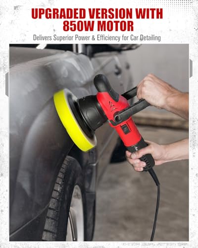 AVID POWER 6" Dual Action Car Buffer Polisher 6-Speed Orbital Polisher Kit