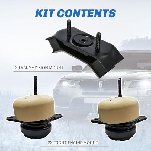 Front & Rear Engine Mount Kit Motor Mount - size: For Ford Mustang V6 V8