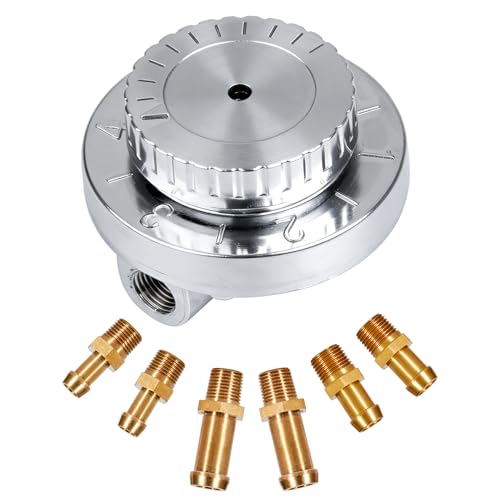 1-5 PSI Carb Fuel Pressure Regulator Kit Universal Adjustable for Carburetor Engine with 1/4 5/16 3/8 Fittings FPR