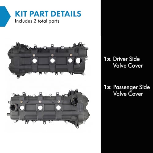 TRQ Engine Valve Cover Assembly LH RH Kit Pair
