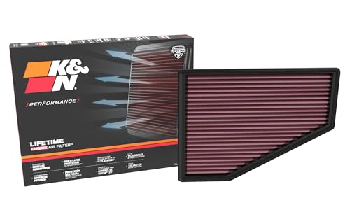 K&N High-Flow Original Lifetime Engine Air Filter: Increase Power: Premium, Washable: Compatible with 2021-2025 JEEP: Grand Cherokee, 33-5123