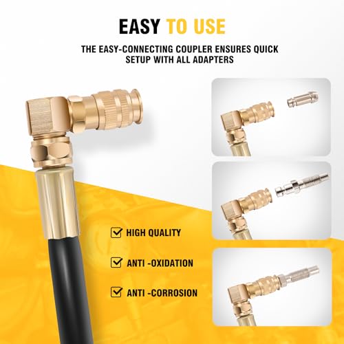 DNA Motoring TU-15A Diesel Engine Compression Gauge Tester with Gauge & Adapters, Cylinder Pressure Meter Teste Tool Kit for Cars Trucks, TOOLS-00337 - style: TU-15B Cylinder Pressure Teste
