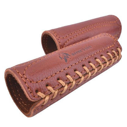 Leather Motorcycle Brake Clutch Covers, Handlebar Hand Grip Covers Throttle Grip Covers - color: Brown: Handlebar Cover