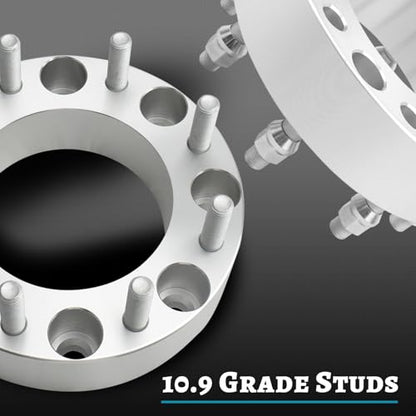 IRONTEK 8x180mm Wheel Spacers Compatible for Chevrolet Silverado 1500 2500 3500, for Chevrolet Suburban 2500; for GMC Savana 3500, Sierra, 8x6.5 2 inch Thread Pitch M14x1.5 Hub Bore 126.15mm 2PCS - size: 8x180-2PCS