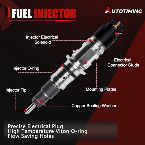 68210105AA Fuel Injector Set of 1 Compatible with 2011-2012 Ram 3500 6.7L - color: QMP-I02H0145