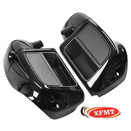 XFMT Lower Fairing Motorcycle Lower Vented Leg Fairing with Glove Box Fit for 2014-2024 Harley Touring Air-Cooled Road King Street Glide Electra Glide Ultra Classic, Vivid Black - color: Vivid Black For Harley Touring '14-Later