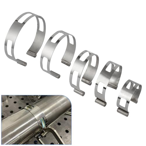 5PCS Exhaust Tacking Clamp Set (2"-4") | Popular Sizes 2" 2.5" 3" Included - style: 5 Pcs Set