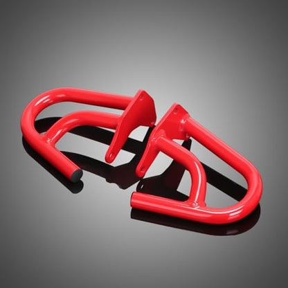 CRF300L/250L 21-25 Crash Bar Compatible with CRF300L 2021-2025 CRF250L 2022-2025 Motorcycle Engine Guard Highway Crash Bar Bumper Frame Falling Protector Steel Split Style (Red) - color: Red
