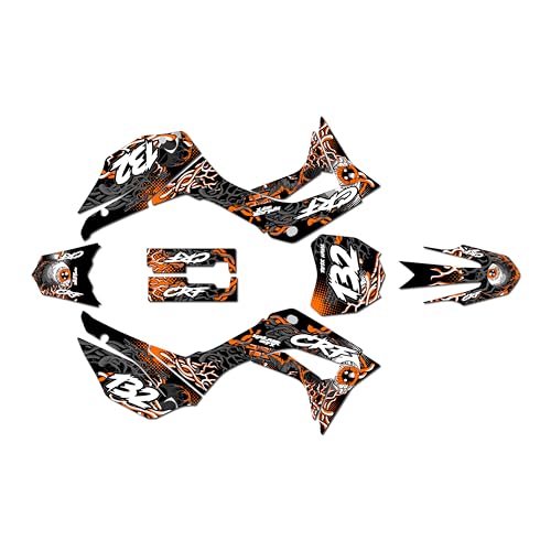 Graphics Kit for Honda CRF110F (2019-2026) CORE Series Orange 21 Mil - Pro Edition - Dirt Pit Bike Motorcycle Stickers, Dirtbike Racing Automotive Decal Motocross Accessories no-Plastics - color: Orange, size: 21 Mil - Pro Edition