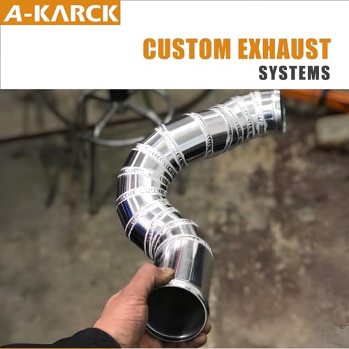 A-KARCK 304 Stainless Steel Pie Cuts, 3'' Exhaust Pipe with Laser Cut 5 Pcs（polishing） - size: 3.0inch