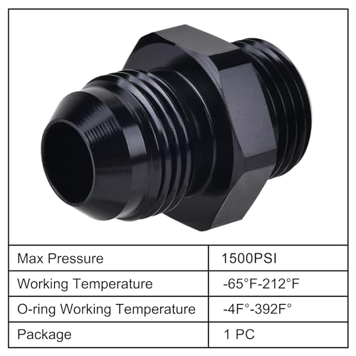 EVIL ENERGY 8AN Flare to AN8 ORB Male O-Ring Fitting Adapter - size: 8AN ORB to 8AN