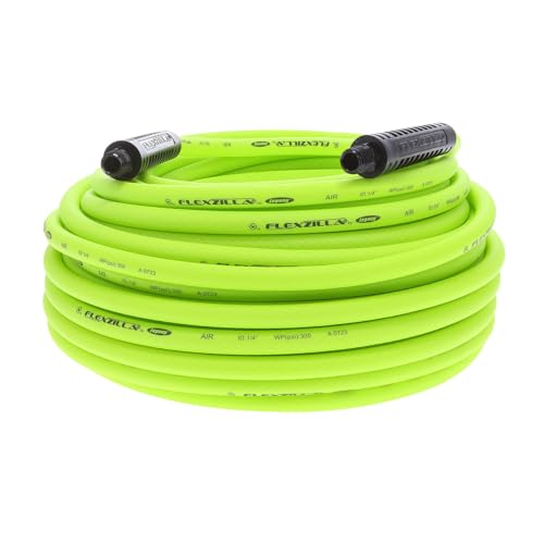 Flexzilla Air Compressor Hose, 1/4 in. x 100 ft., 1/4 in. MNPT Fittings, No-Kink, All Weather, Lightweight, Premium Hybrid Polymer, 300 PSI, ZillaGreen - size: 100ft, style: 1/4"