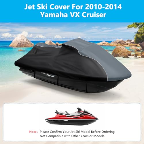 Jet Ski Cover for Yamaha VX Cruiser 2010-2014 Heavy Duty Waterproof - size: For Yamaha 2010-2014 VX Cruiser