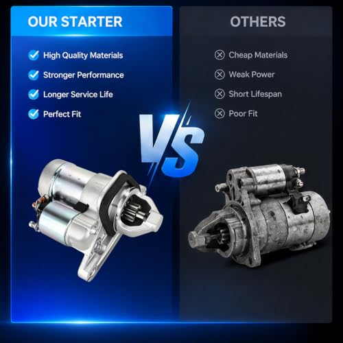 17982N Starter Motor Replacement Compatible with 07-19 Nissan Sentra 1.6L 1.8L 2.0L,Versa 07-12,Juke 11-17,Cube 09-14,NV200 13-21,Chevy City Express 15-18 2.0L L4,12V 1.0KW 10Teeth,Replaces#S114-902A - size: 17982N