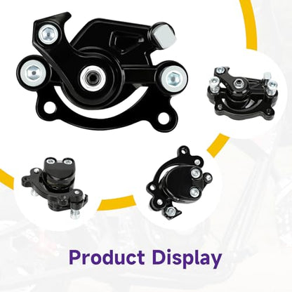 HIAORS Mini Bike Rear Disc Brake Caliper for Coleman CT100U CC100X B100 RB100 Baja DB30 Motovox MBX10 MBX11 GMB100 79cc 97cc 99cc 105cc 2.5hp 2.8hp Mega Moto MM-B80 MM-B105 Parts Brake Pads Black - color: Black