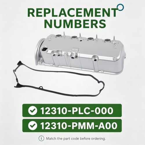 Aluminum Engine Valve Cover with Gasket Compatible with Civic 1.7L