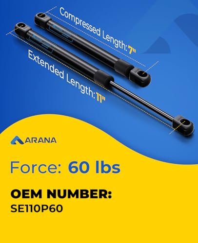 ARANA SX115P40 11 inch 40lb Gas Struts for Tool Box, 2Pcs - size: 11IN 60LB