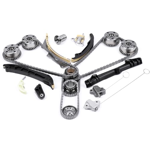 Autoexact 3.6L Engine Timing Chain Kit Fit for V6 2011-2015 Chrysler Town Country Dodge Challenger Durango Journey Jeep Grand Cherokee Wrangler Ram ProMaster 1500 5184355AF 5184357AE 5184364AD - size: Fit for 2011-2015 Jeep/Dodge - 3.6L w/VVT