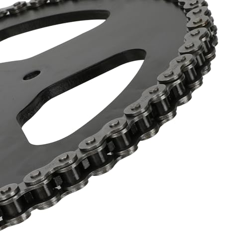 YOXUFA Mini Bike Sprocket 60T with 420 Chain 90 Links Compatible with Coleman CT200U BT200X CT200U-EX Baja Warrior Massimo TrailMaster MB200 Axis M200 Predator 212 196cc 200cc 6.5hp Powersports Parts - color: black