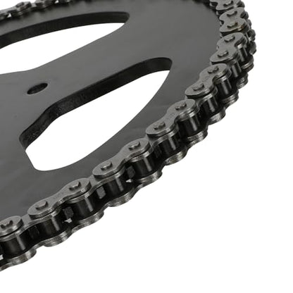 YOXUFA Mini Bike Sprocket 60T with 420 Chain 90 Links Compatible with Coleman CT200U BT200X CT200U-EX Baja Warrior Massimo TrailMaster MB200 Axis M200 Predator 212 196cc 200cc 6.5hp Powersports Parts - color: black