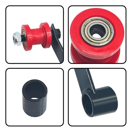 HOLATO Chain Tensioner Adjuster Roller Guide with Spring for Go Kart 4 Wheeler Atv Quad 110cc 125cc 150cc 200cc 250cc That Use 420 428 And 530 Chain Heavy Duty Part Red