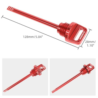 NICECNC Oil Dipstick with Holes Red,T6 Aluminum - color: red
