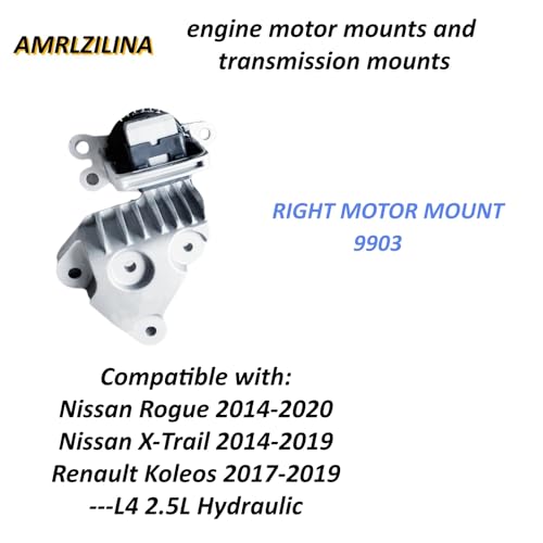 Engine Motor Transmission Mount Kit for Nissan Rogue 2014-2020 - size: Nissan Rogue 2014-2020 Nissan X-Trail 2014-2019