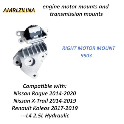 Engine Motor Transmission Mount Kit for Nissan Rogue 2014-2020 - size: Nissan Rogue 2014-2020 Nissan X-Trail 2014-2019